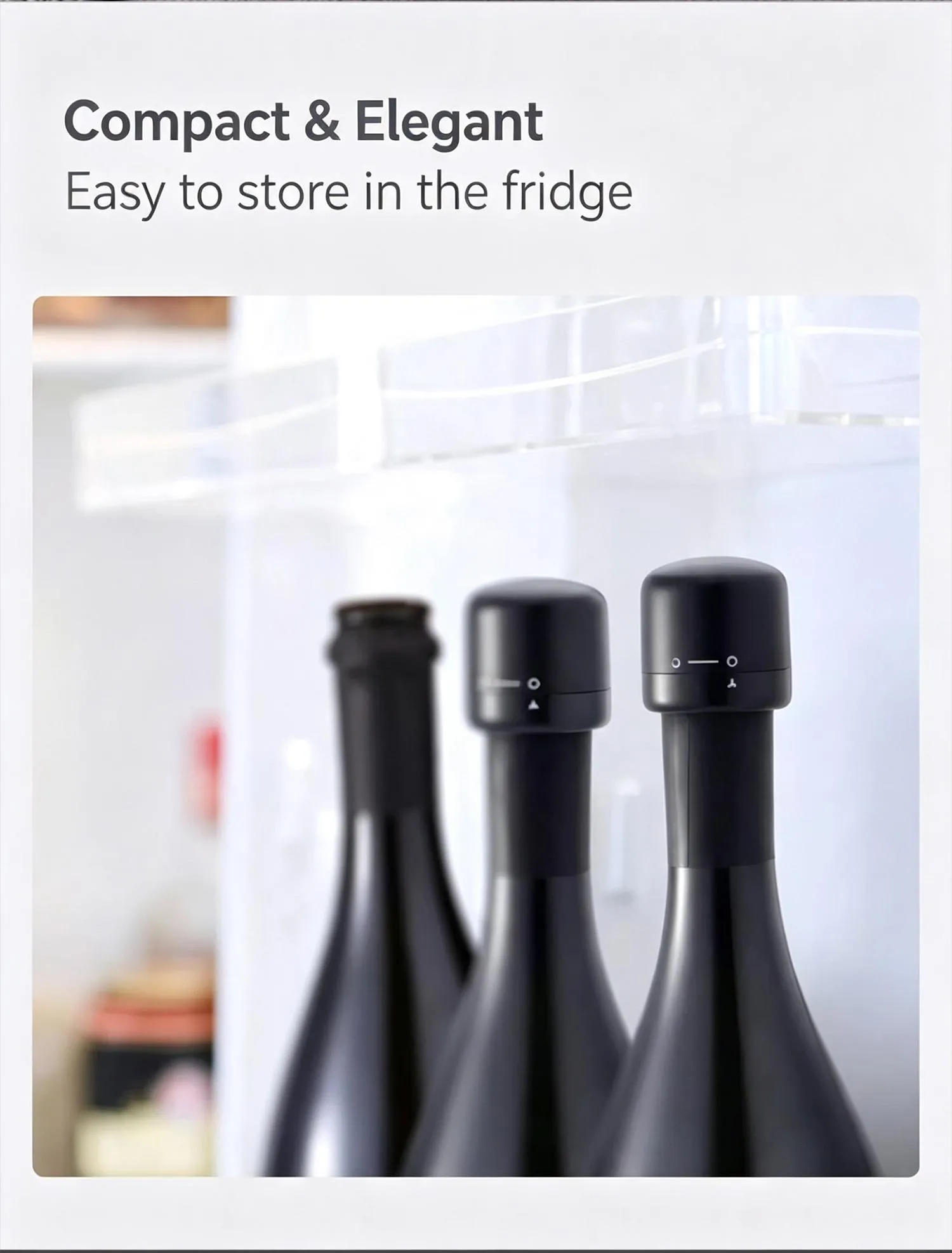 Vacuum wine stopper.Champagne and wine, red wine and liquor, sealing device with built-in vacuum function, leakproof and reusable wine stopper with vent
