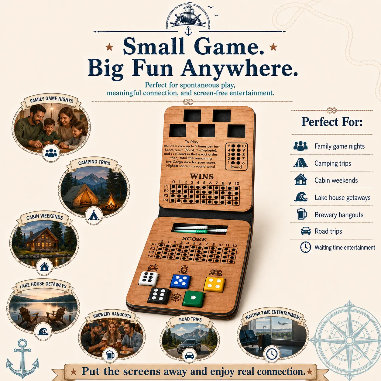 Ship, Captain, Crew game illustration