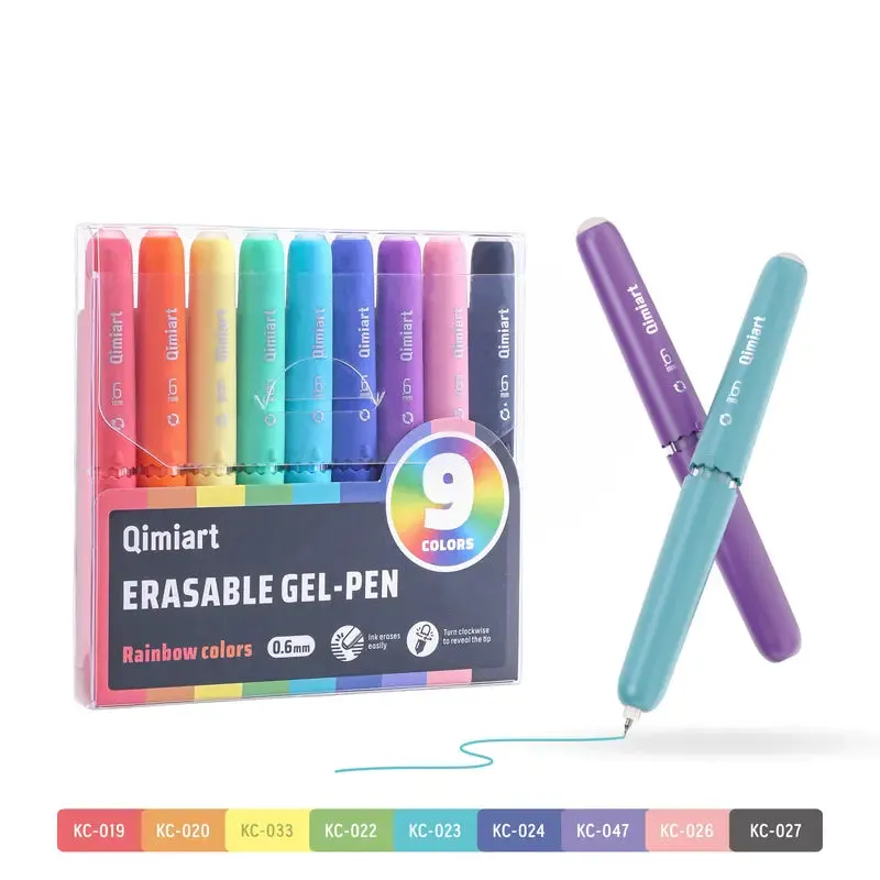 Languo Erasable Gel Pens Set, Easy Erasing, Clean No Bleed Quick Dry Multi-Color Pens - Rainbow